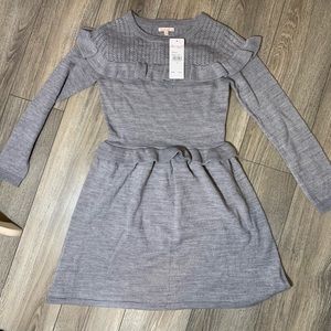 Ella moss gray marled grey knit dress